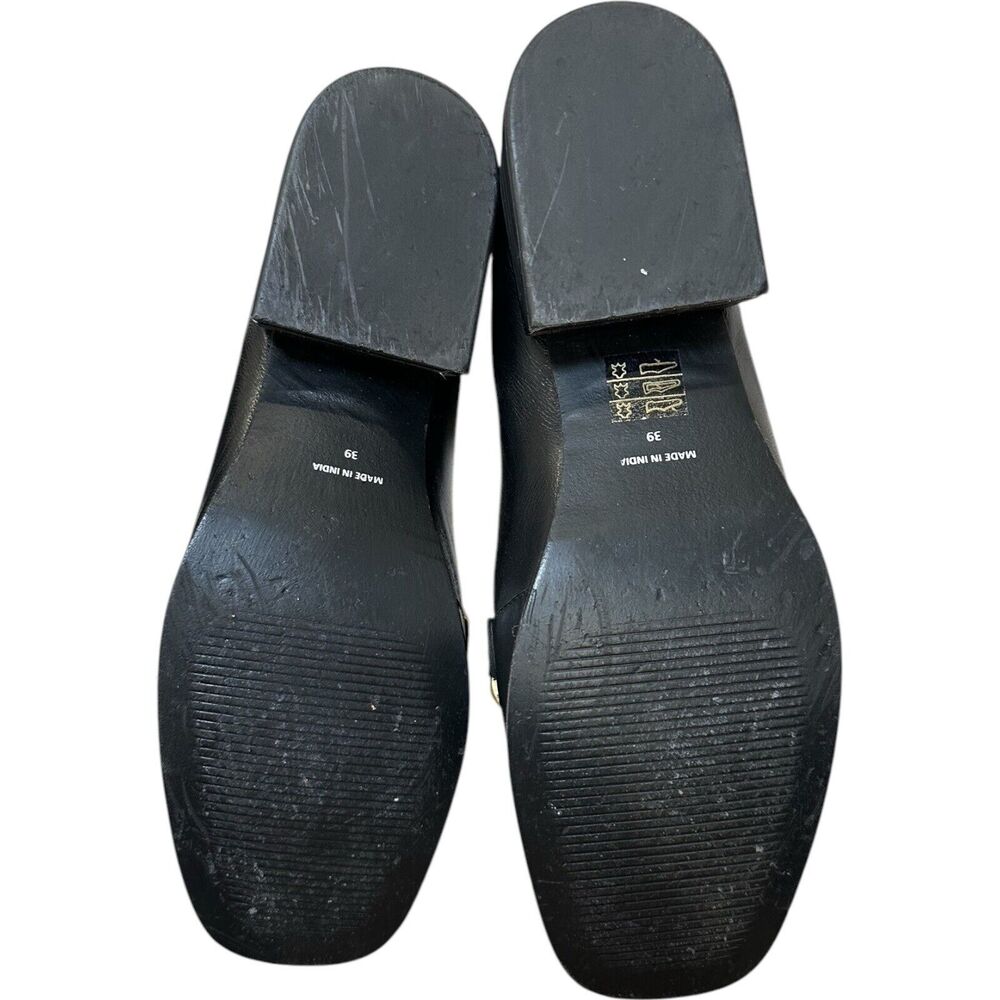 SAINT G JULIET BLACK LEATHER HANDCRAFTED Slip-on MOCCASINS Flats Sz EU 39 US 9 - Picture 9 of 10